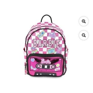 Barbie Play My Music Women's 10.5" Mini Backpack Pink Faux Leather NWT